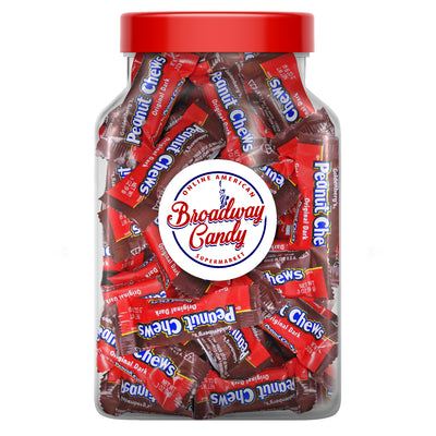 Goldenberg's Peanut Chews Jar 750g (Approx. 80 Pieces) by Broadway Candy