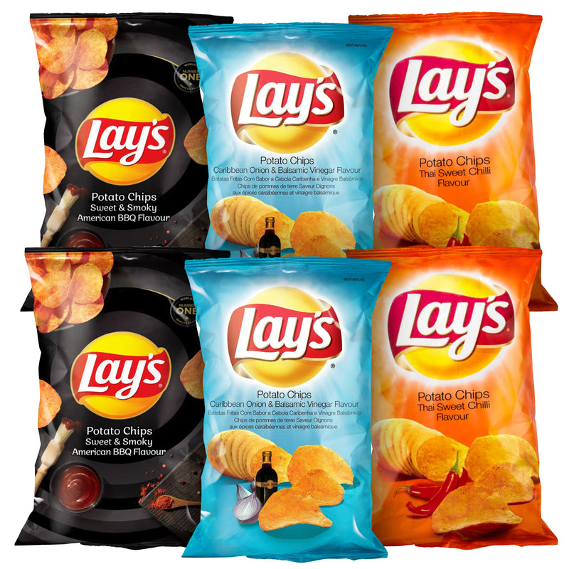 Lays Crisps Large Bag Variety | Pack of 6 by Broadway Candy