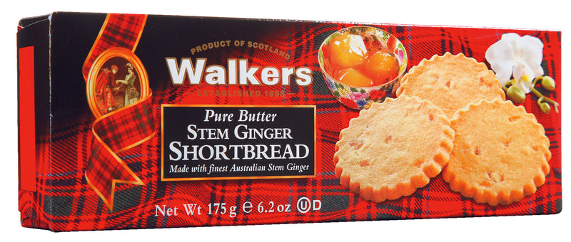 Walkers Stem Ginger Shortbread 175g
