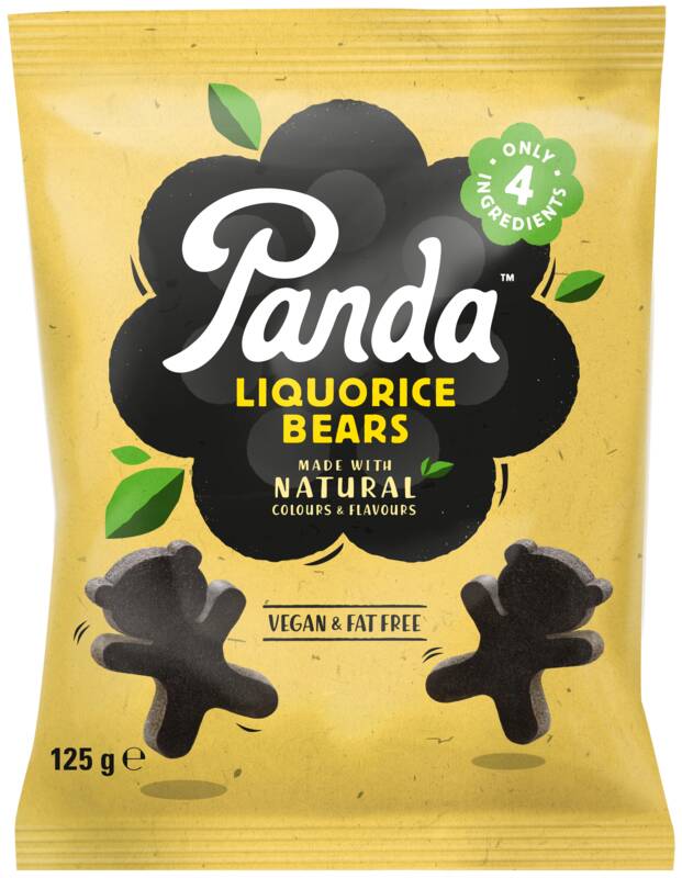 Panda Liquorice Bear Shapes Bags 125g