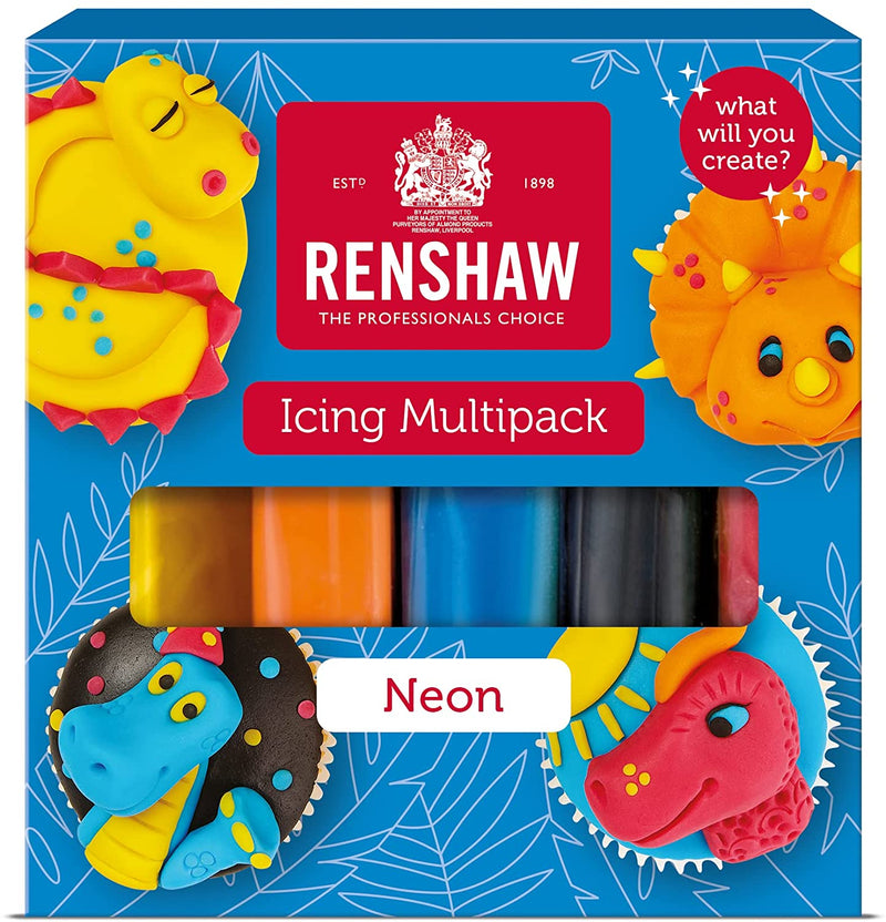 Renshaw Ready-To-Roll Icing - 5 Colour Multipack - Neons 500g