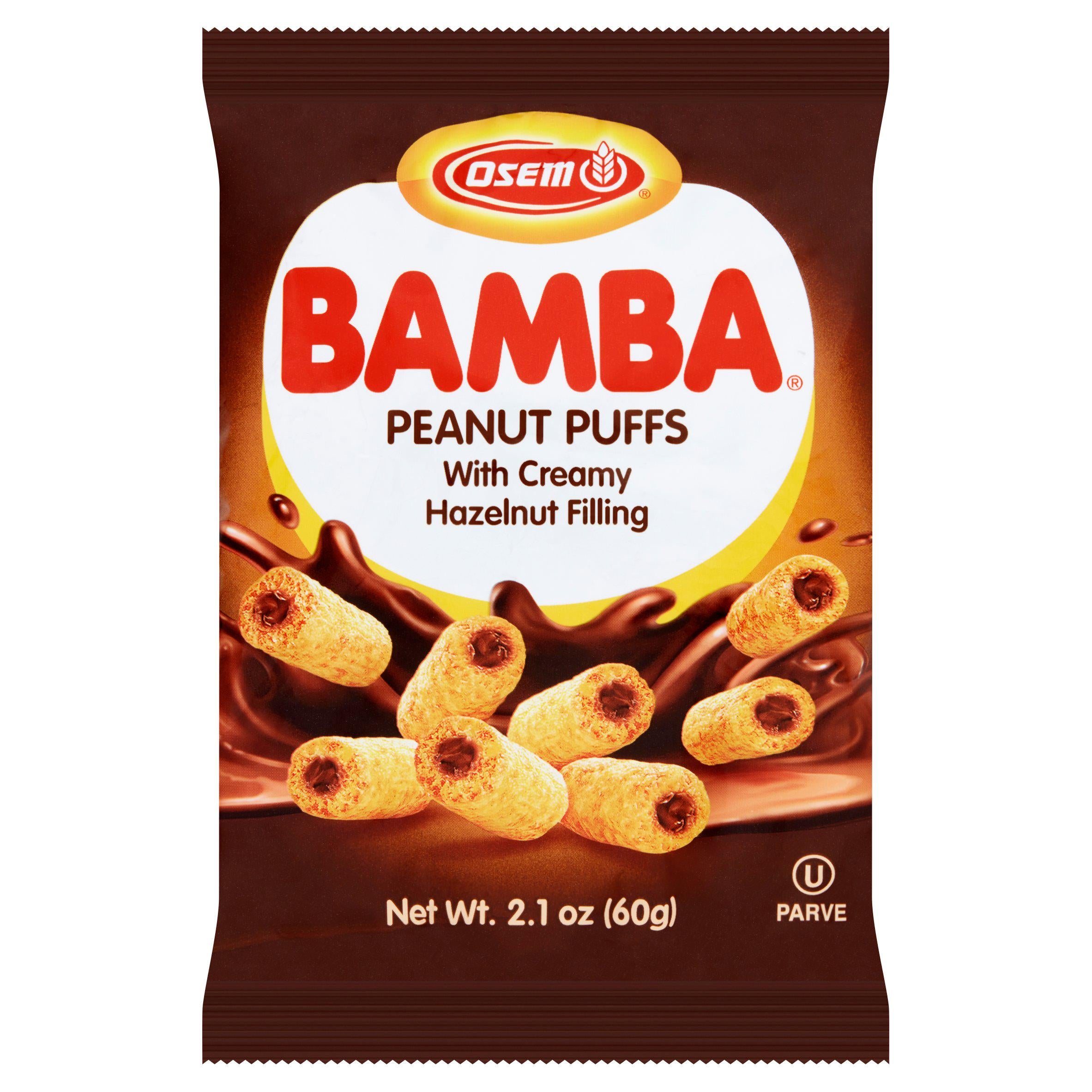 Bamba Pack of 20 x 60g Peanut Puffs Hazelnut – Broadway Candy