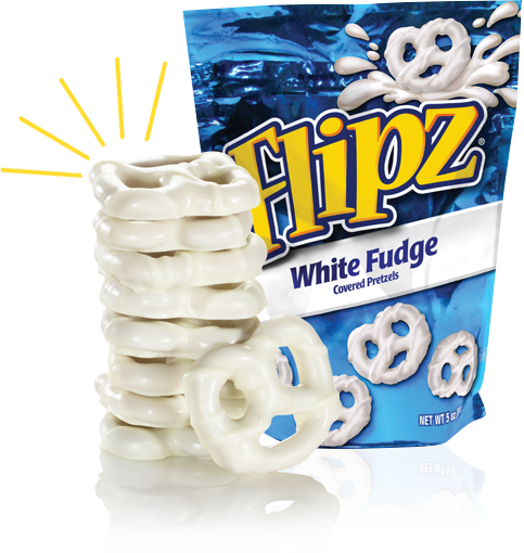 Flipz Pack of 6 x 141g White Fudge Pretzel – Broadway Candy