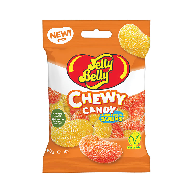 Jelly Belly Sour Lemon and Orange Chewy Candy 60g **Exp 08/05**