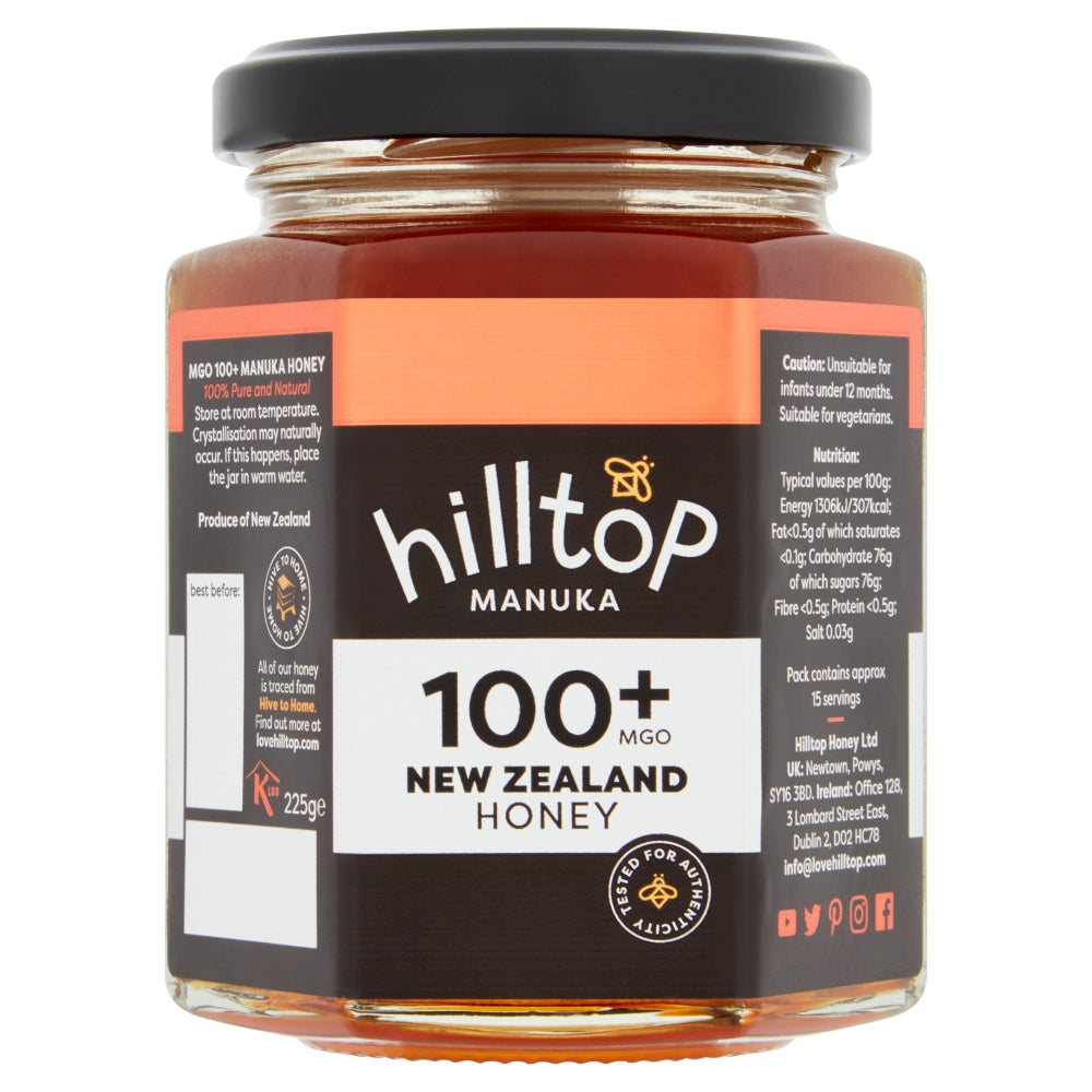 Hilltop Honey Manuka Honey MGO 100+ 225g Broadway Candy