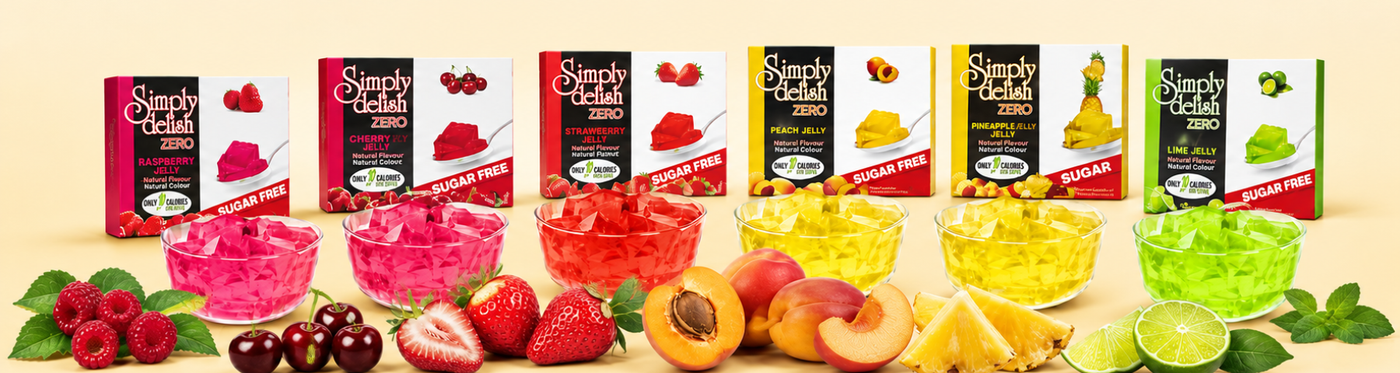 Simply Delish sugar-free jelly desserts and instant puddings