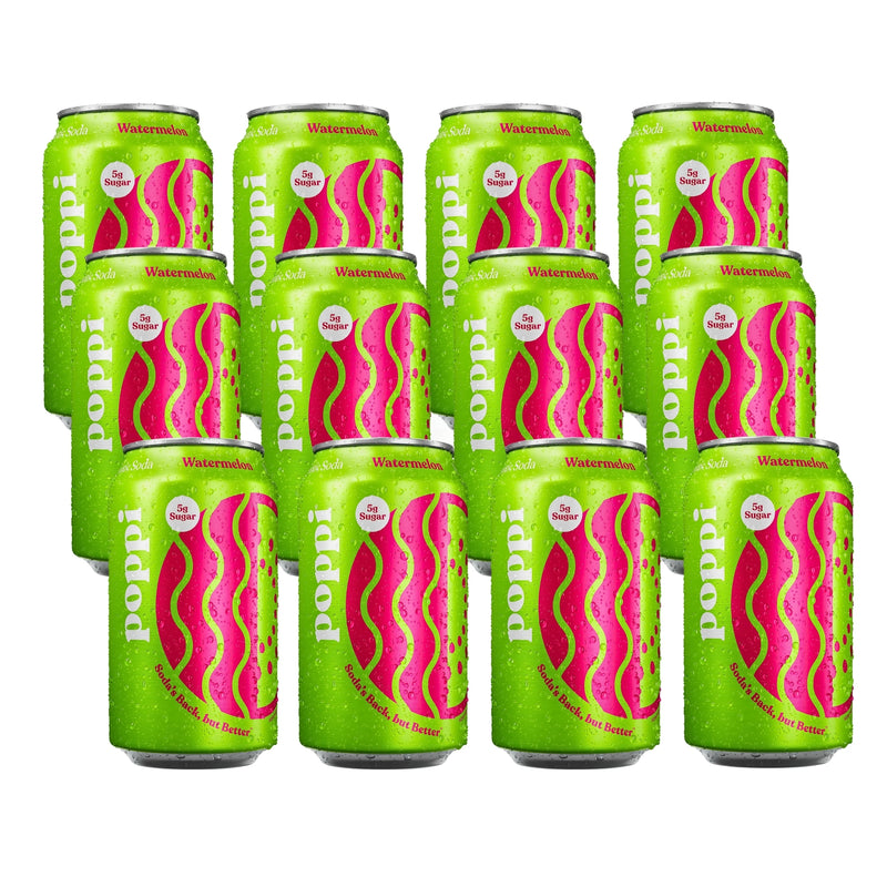 Poppi  Sparkling Prebiotic Soda Watermelon 355ml