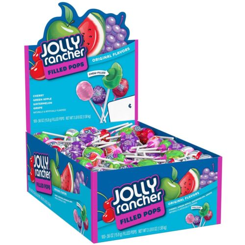 Jolly Rancher Filled Pops Original 100 x 16g (0.56oz) **Expired 30/04/2025**