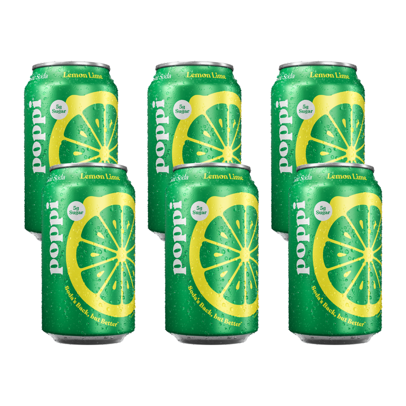 Poppi Sparkling Prebiotic Soda Lemon Lime 355g