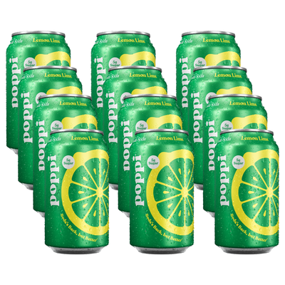 Poppi Sparkling Prebiotic Soda Lemon Lime 355g