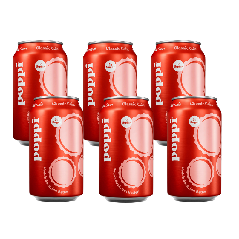 Poppi Sparkling Prebiotic Soda Classic Cola 355g