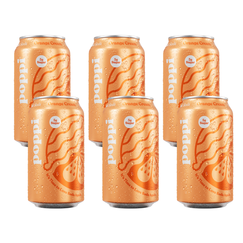 Poppi Sparkling Prebiotic Soda Orange Cream 355g