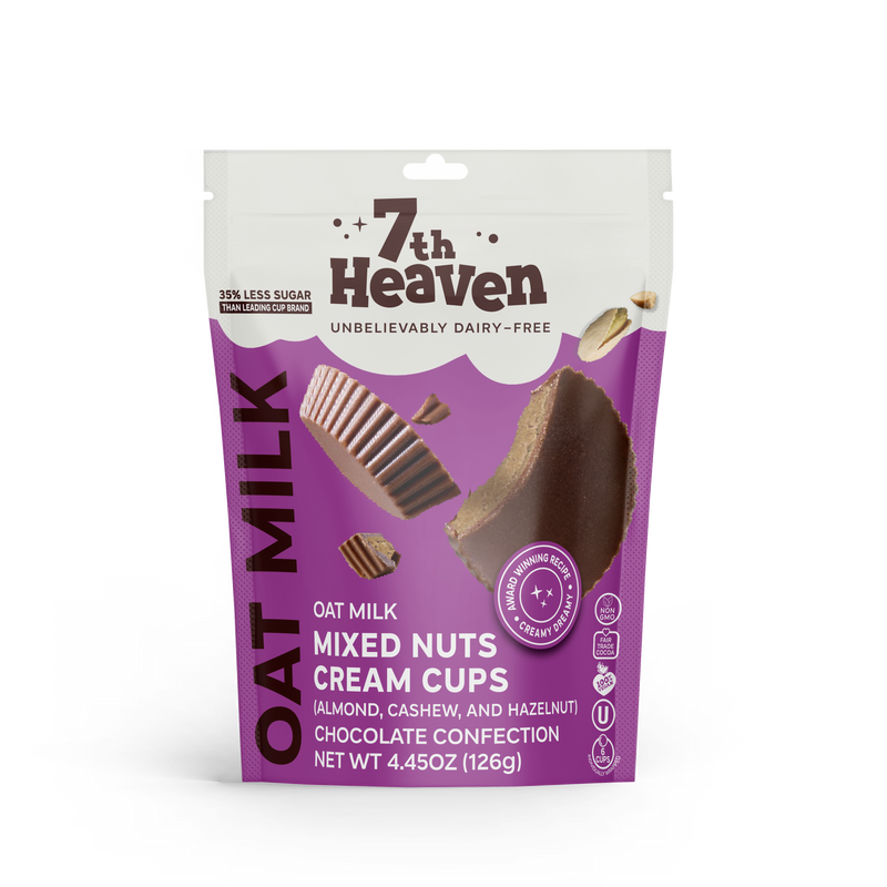 7th Heaven Mixed Nuts Cream Cups Pouch Oat Milk Chocolate 126g