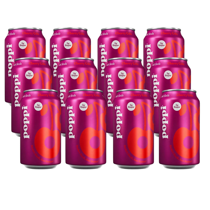Poppi  Sparkling Prebiotic Soda Cherry Cola 355ml