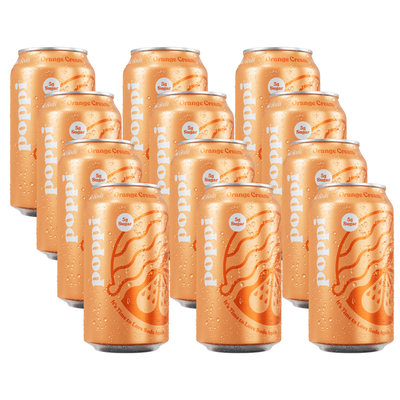 Poppi Sparkling Prebiotic Soda Orange Cream 355g