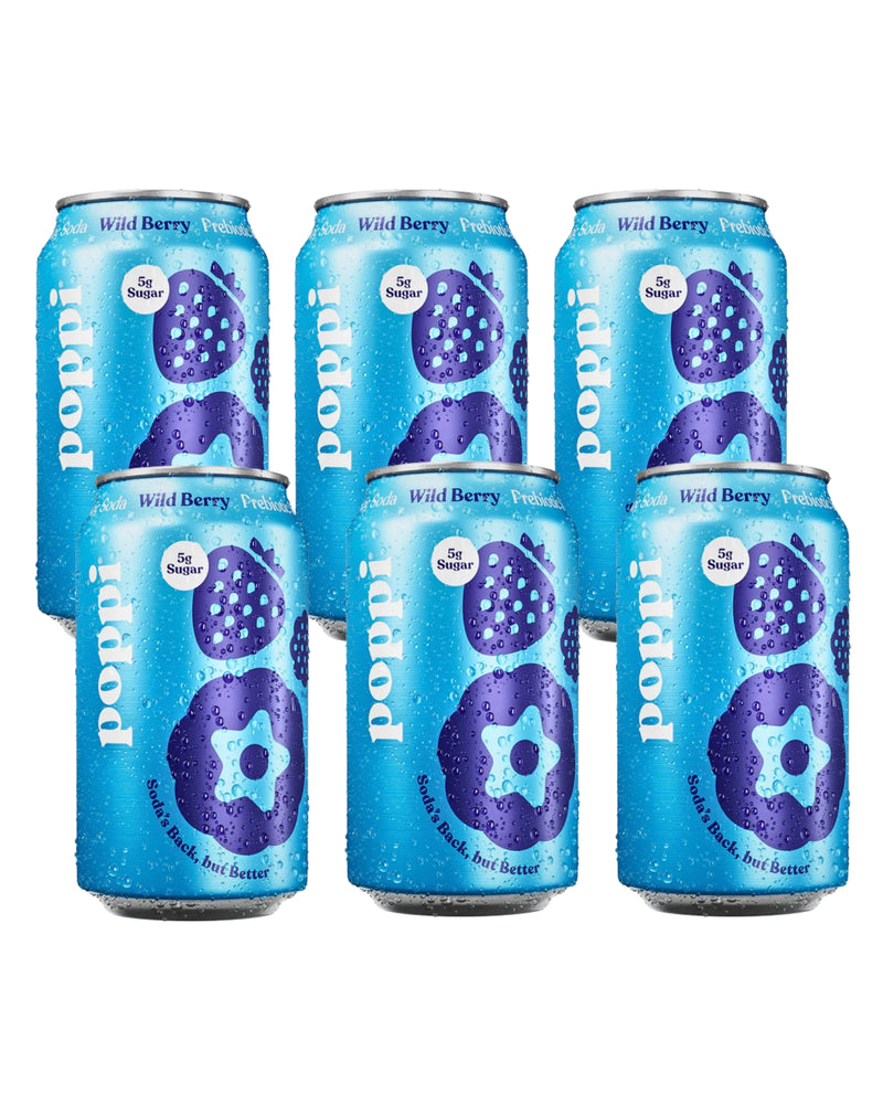 Poppi  Sparkling Prebiotic Soda Wild Berry 355ml