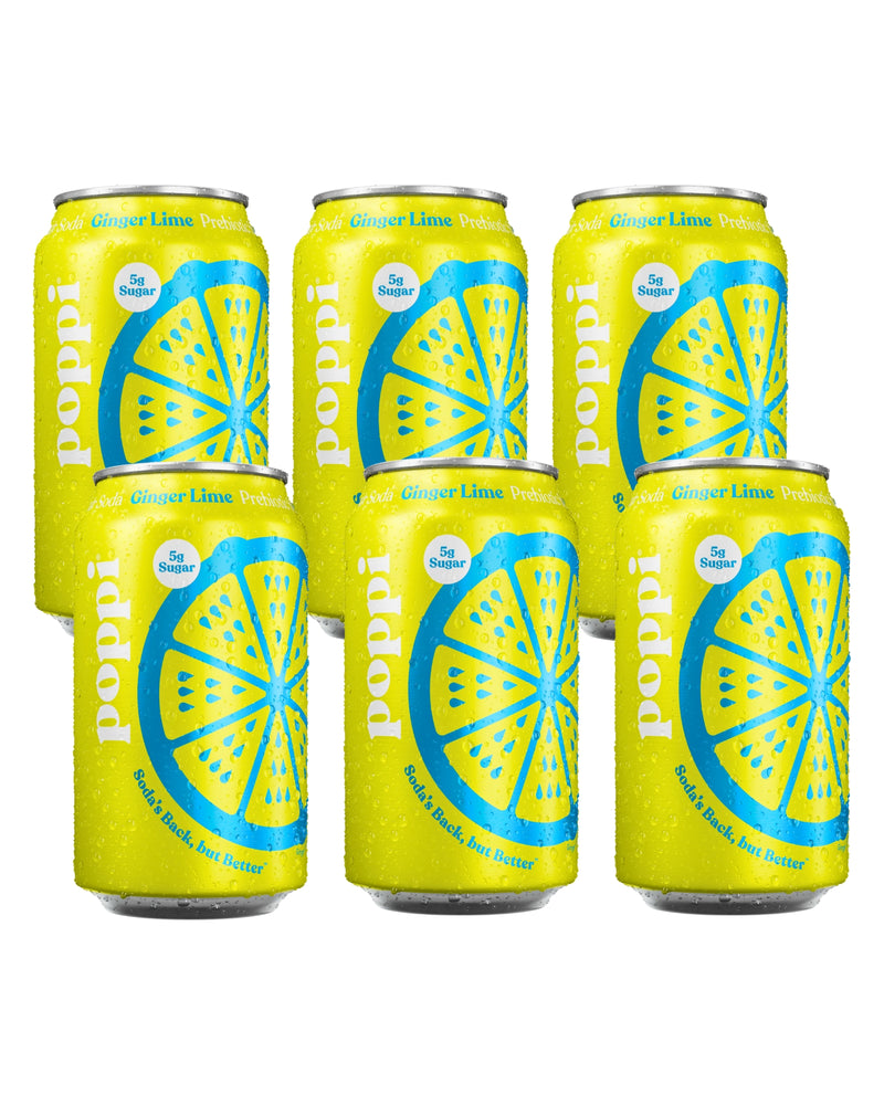 Poppi  Sparkling Prebiotic Soda Lime Ginger 355ml