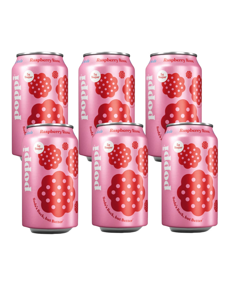 Poppi  Sparkling Prebiotic Soda Raspberry Rose 355ml