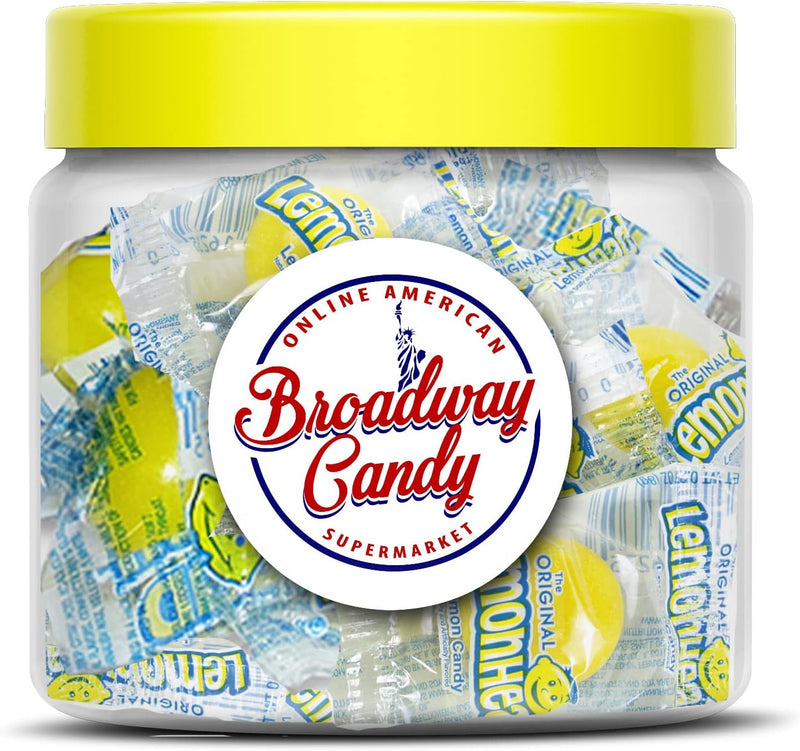 Lemonhead Individually Wrapped Candies Jar 300g (Approx. 35 Pieces) by Broadway Candy