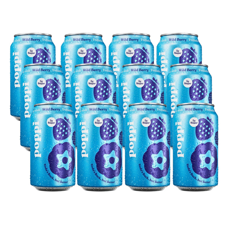 Poppi  Sparkling Prebiotic Soda Wild Berry 355ml