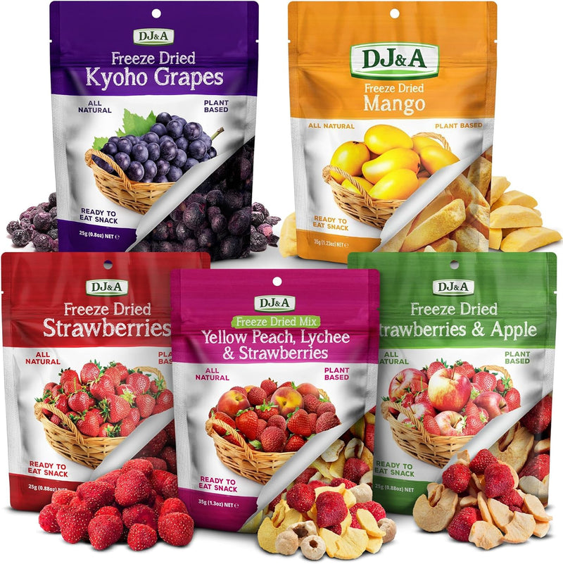 DJ&A Freeze Dried Fruit Variety NEW - Pack of 5