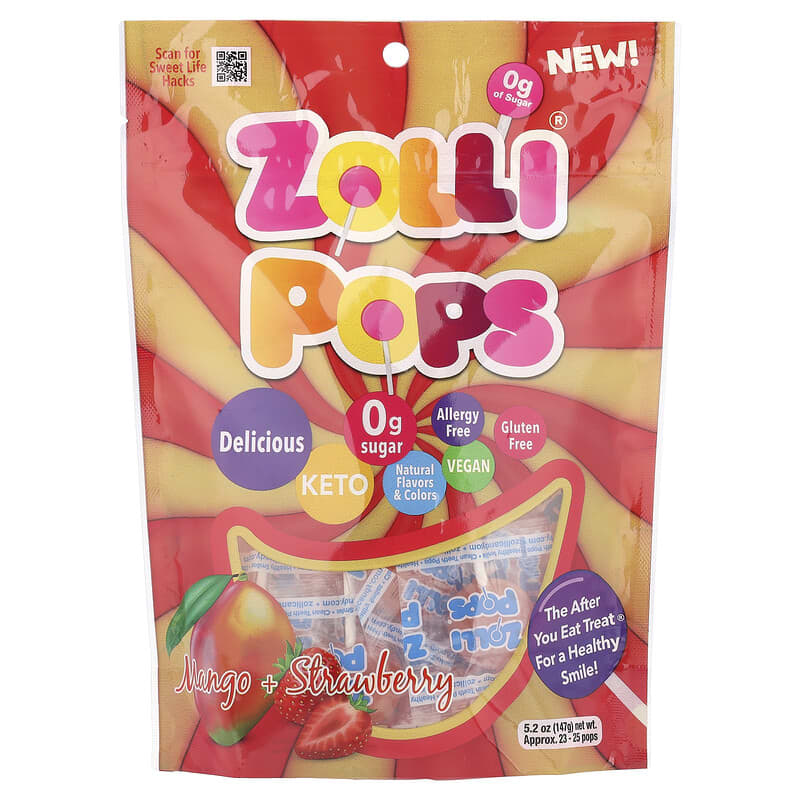 Zollipops Zollipops Mango+Strawberry 147g