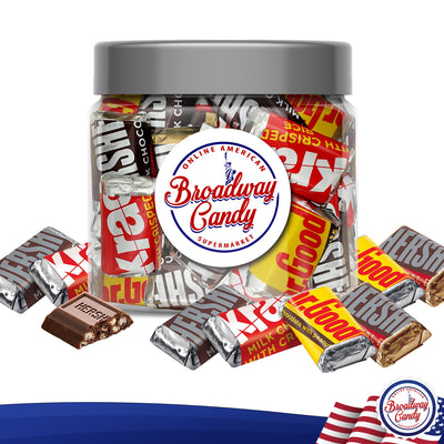 Hershey's Mini Chocolate Mix Jar 500g (Approx. 55 Pieces) by Broadway Candy