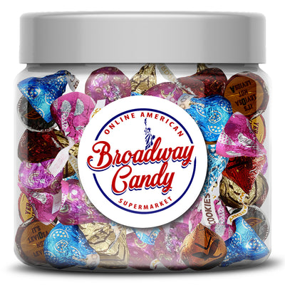 Blissful Kisses Jar 500g - American Sweets Gift Hamper - Assortment of Hershey's Kisses
