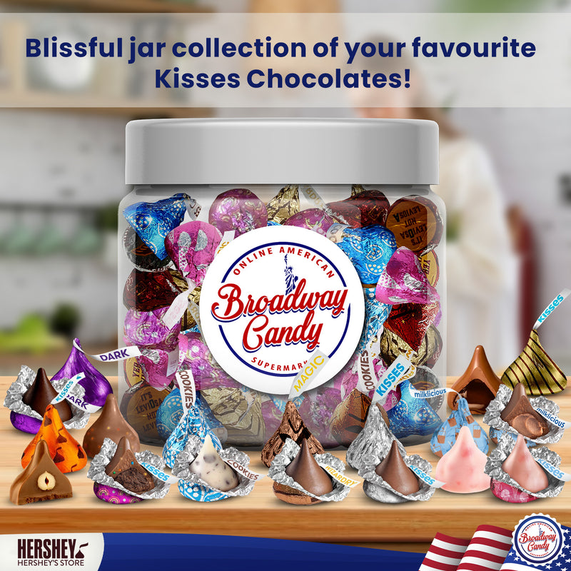 Blissful Kisses Jar 500g - American Sweets Gift Hamper - Assortment of Hershey&