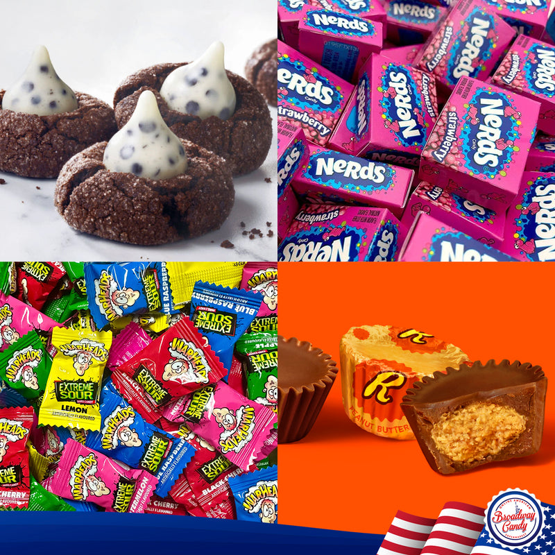 Mixed American Mini Candies Gift Box | 90 Piece Assortment | Sweets & Chocolate Hamper by Broadway Candy