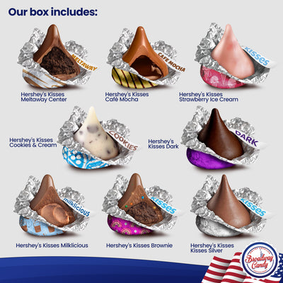Mega Box of Blissful Kisses by Broadway Candy| 2kg Assortment of Hershey's Kisses