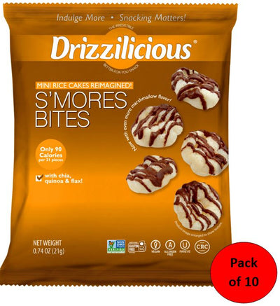 Drizzilicious Smores Bites - Mini Rice Cakes - 21g