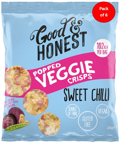 Good & Honest Chips Veggie Chickpea, Sweet Potato & Pea Sweet Chilli 23g