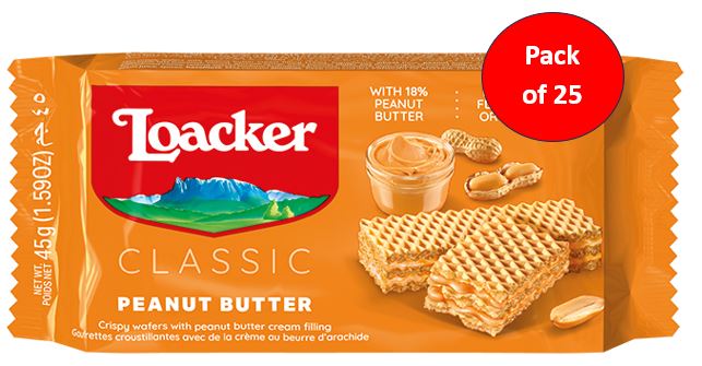 Loacker Classic Peanut Butter Wafers 45g