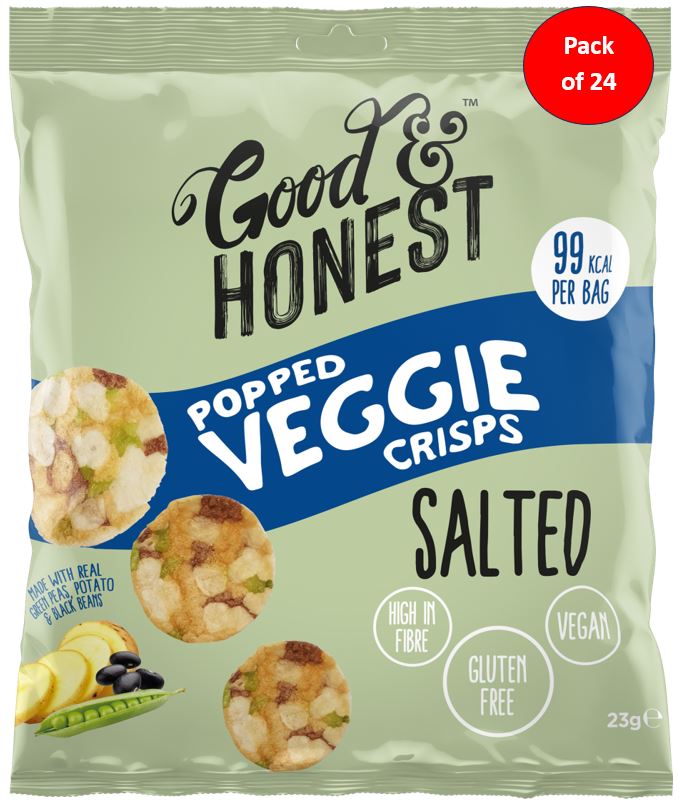 Good & Honest Chips Veggie Green Pea & Black Bean Salt 23g