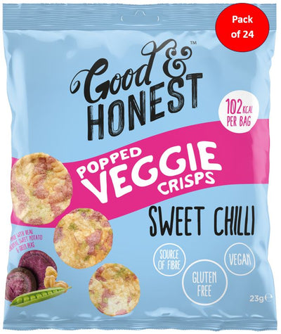 Good & Honest Chips Veggie Chickpea, Sweet Potato & Pea Sweet Chilli 23g