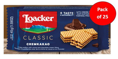 Loacker Pack of 25 x 45g Cremkakao Wafers