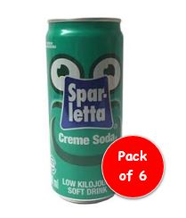 Sparletta Carbonated Drink Crème Soda 300ml (Pack of 6)