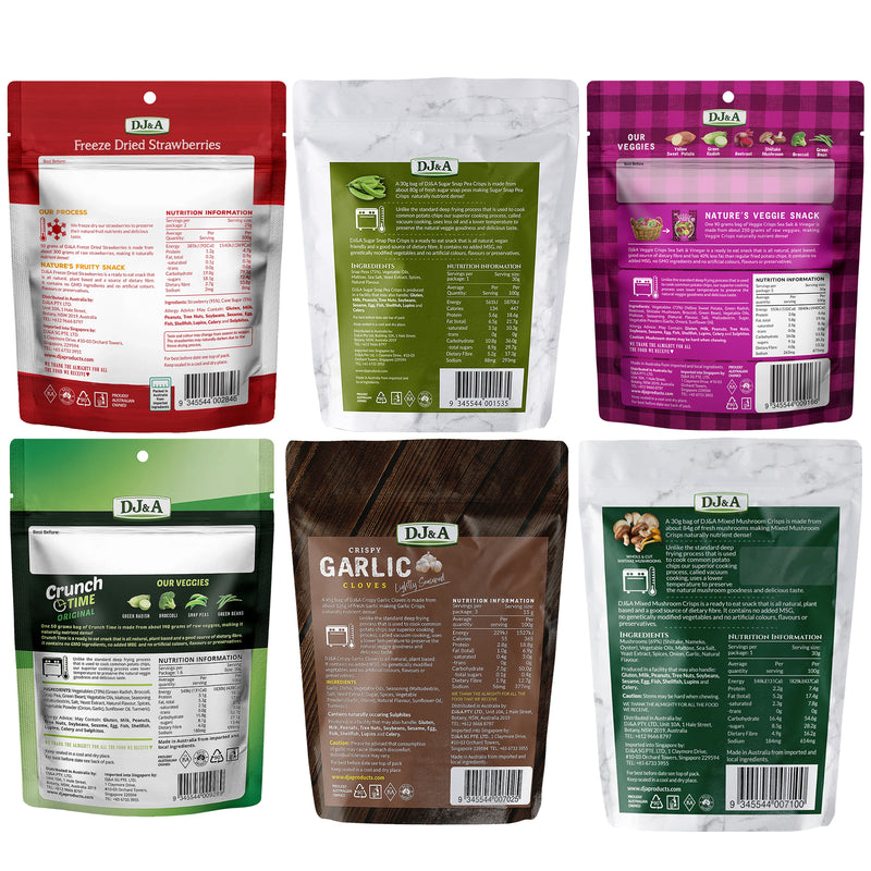 DJ&A Mixed Snack Variety Pack of 6