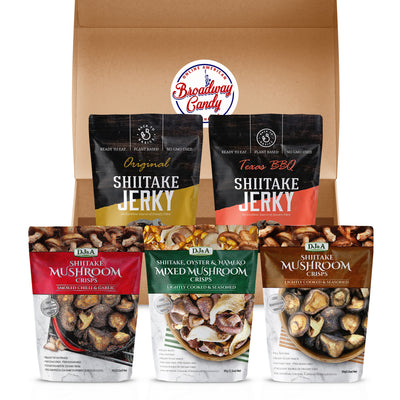 DJ & A Jerky & Mushroom Crisps Mix | 5 Pack by Broadway Candy