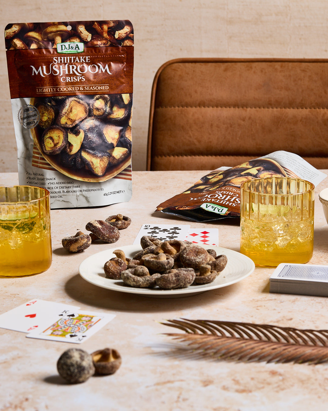 DJ&A Shiitake Mushroom Crisps 30g | Crunchy Vegan Mushroom Snack