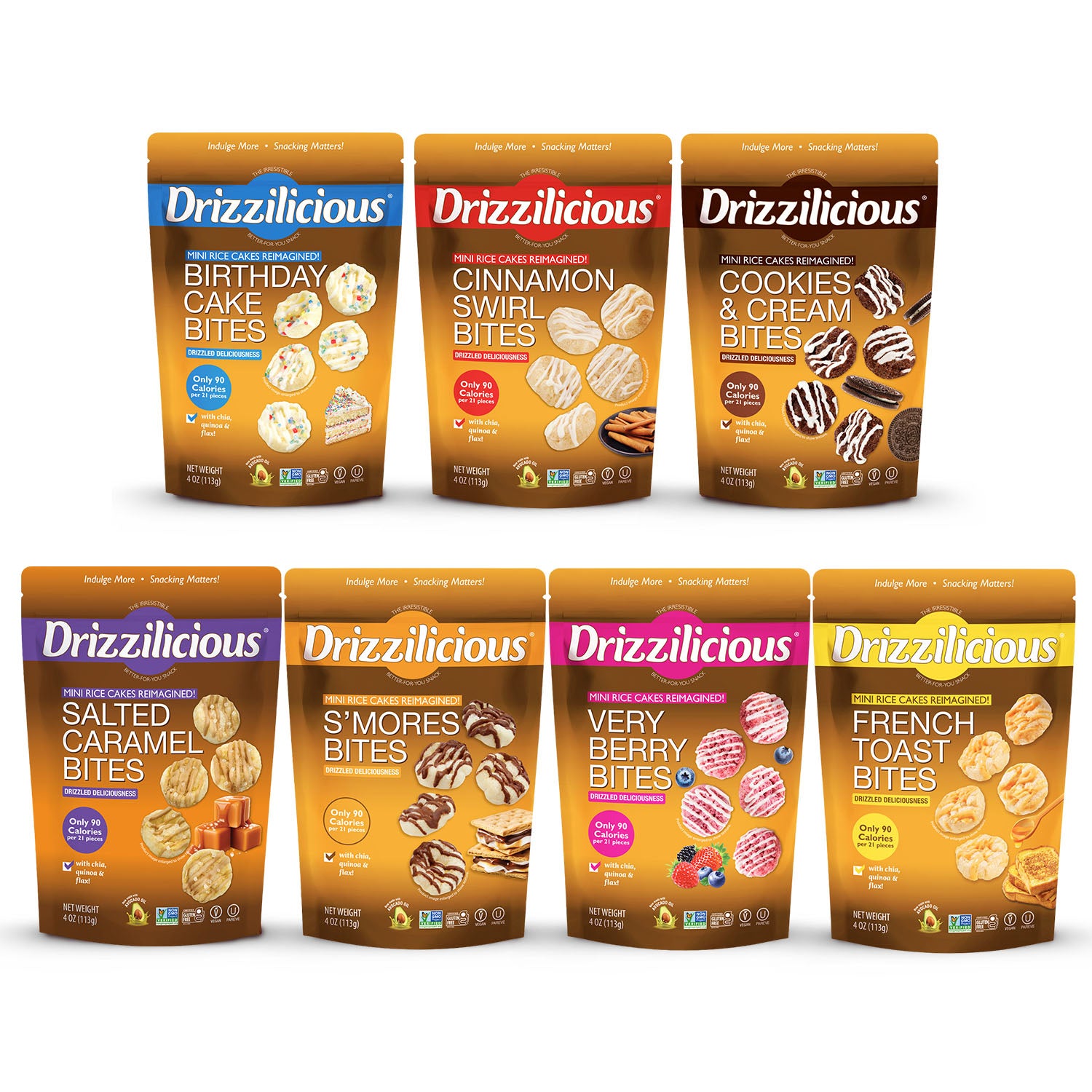 Drizzilicious 113g 7 Pack Variety | Broadway Candy