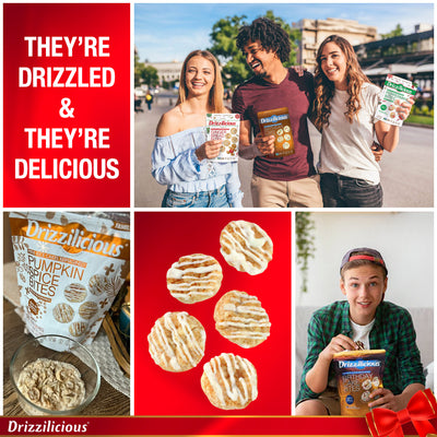 Drizzilicious Mini Rice Cakes Bites Seasonal Variety | Pack of 5 **Some Flavours Expire in June 2025**