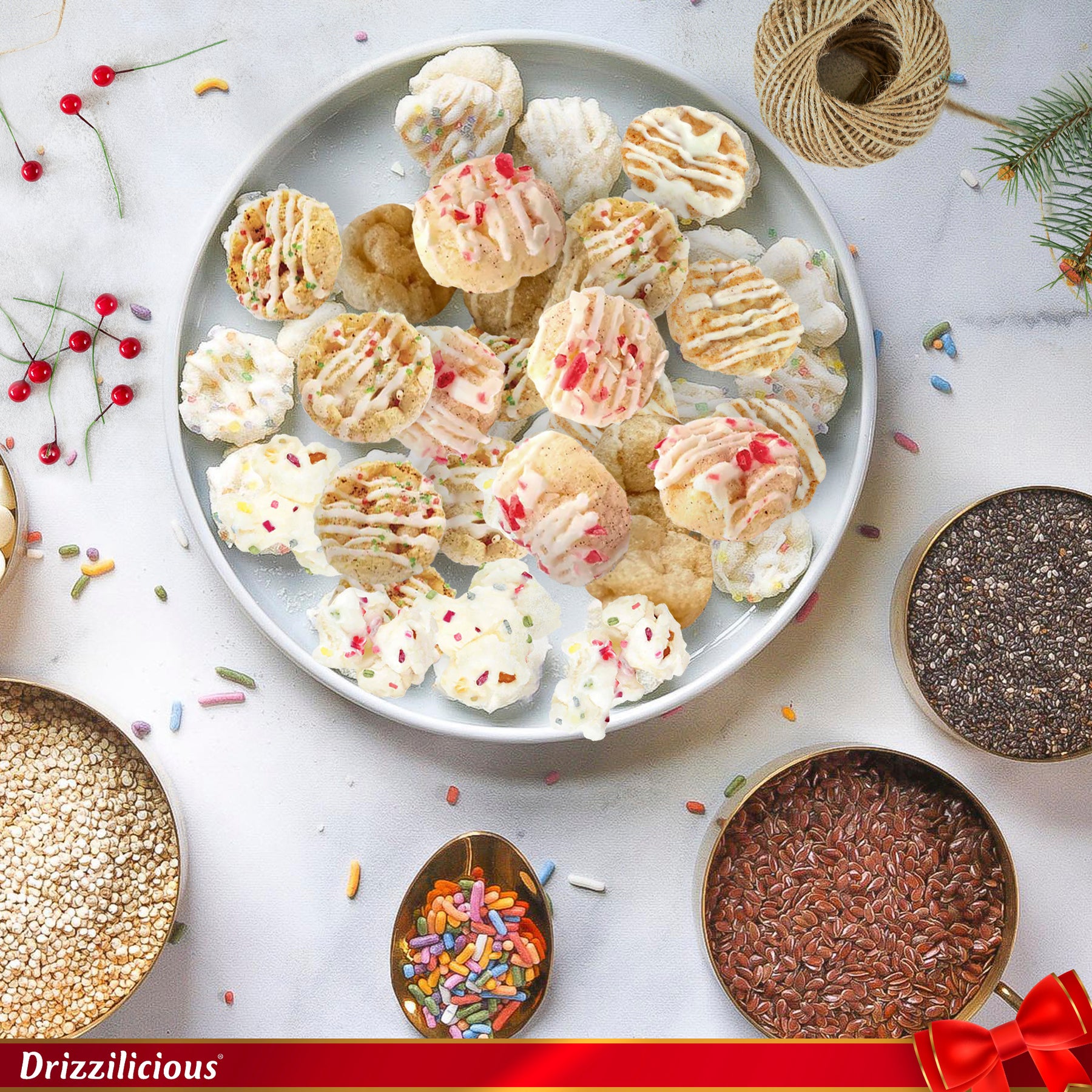 Drizzilicious Mini Rice Cakes Bites Seasonal Variety | Pack of 5 ...