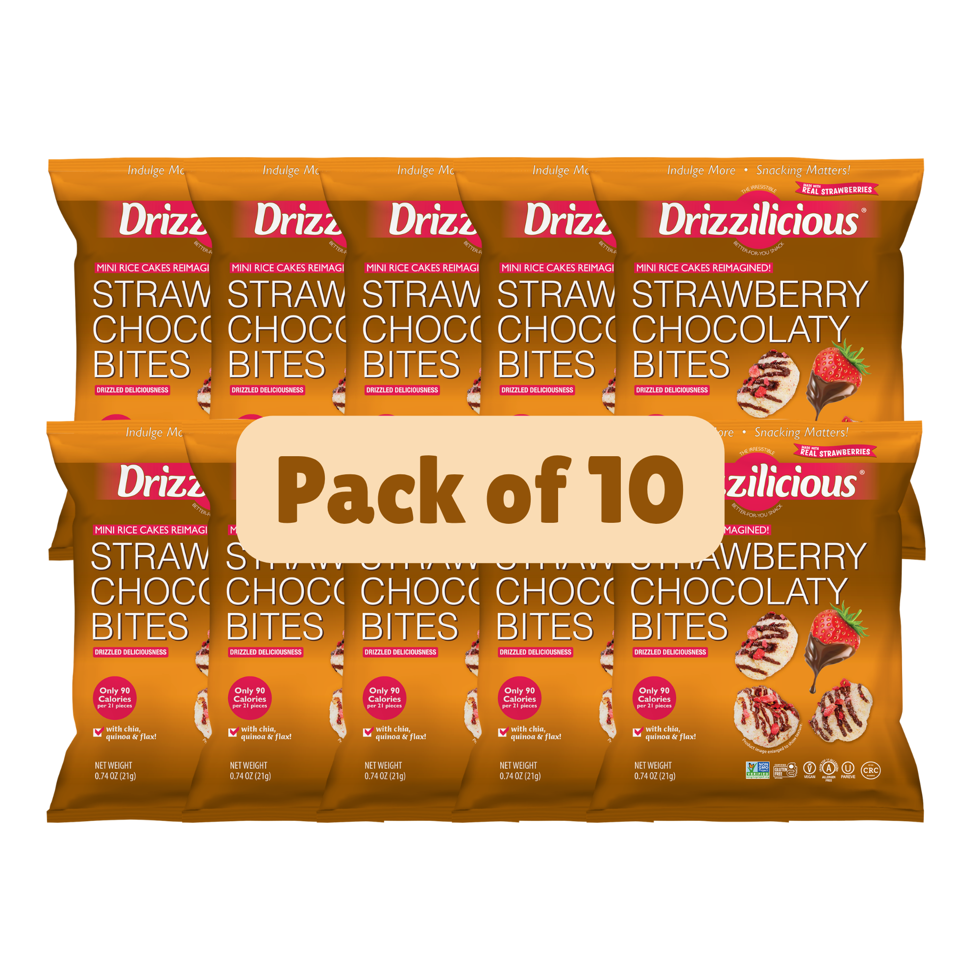 Drizzilicious Strawberry Chocolaty 21g | Broadway Candy