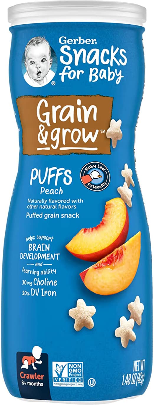 Gerber Graduates Puffs Peach 42g