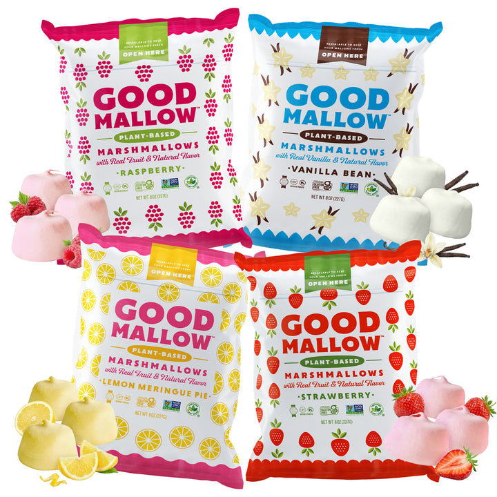 Good Mellows 3枚セット Good Mallow Variety Plant Based Marshmallows | Pack of 4