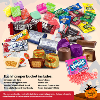 Halloween Candy Bucket Spooky Sweet Mix 500g | Assorted Chocolate and Sweet Collection for Trick-or-Treat by Broadway Candy
