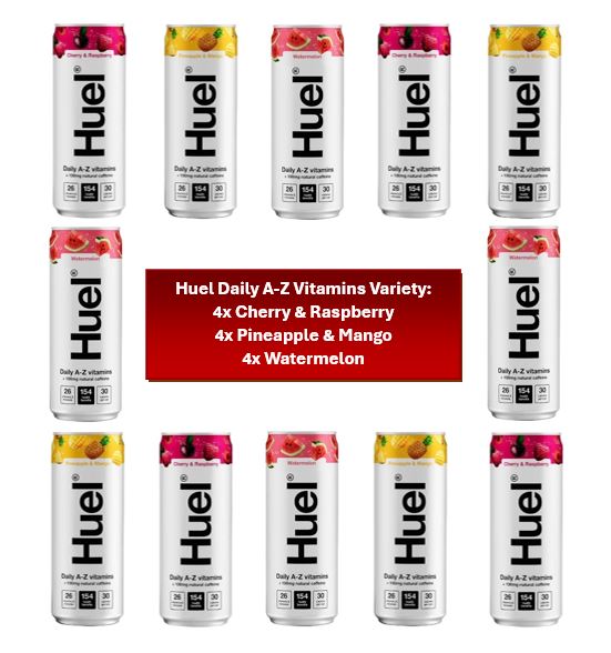 Huel Daily A-Z Vitamins Variety (Pack of 12) by Broadway Candy