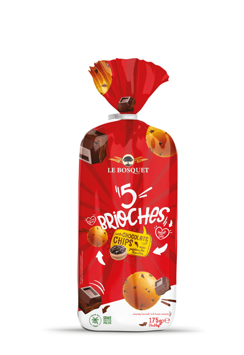 Le Bosquet Pack of 15 x 175g Brioche Chocolate Chip (5 pack)